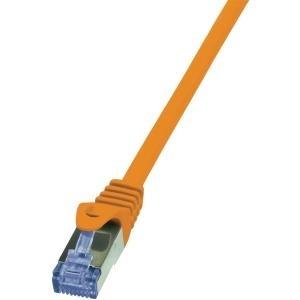 LOGILINK RJ45 CAVO DI CONNETTIVO DI RETE CAT 6A S/FTP [1x RJ45 Plug-1X RJ45-Plug] 0,50 m Flaming arancione.