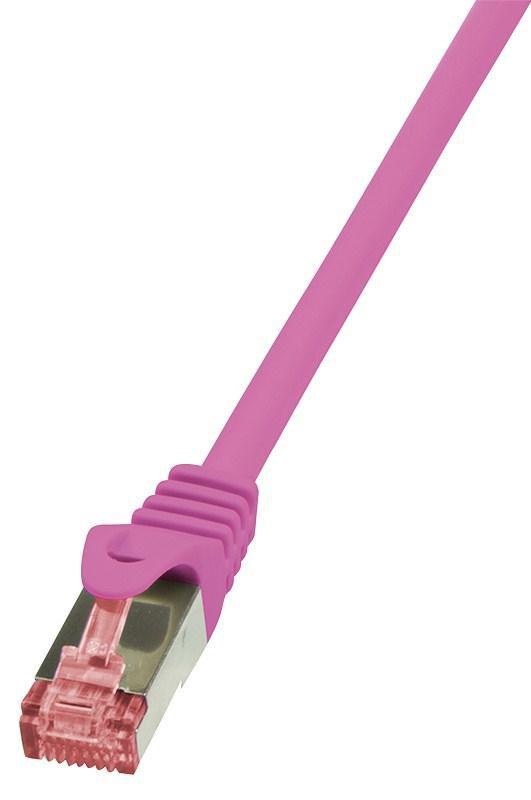 Cavo patch CAT6 3,0 m rosa S/FTP 2xRJ45, LSZH, CU LogiLink