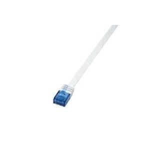 Cavo patch piatto LogiLink U/UTP Cat. 6 75 m bianco non schermato 4 x 2 AWG 32 assegnazione 11 nucleo in rame - 1 pezzo (CF2081