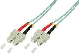 LOGILINK - Cavo patch - SC Multi -Mode (M) a SC Multi -Mode (M) - 3 M - Fibra di vetro - 50/125 Micrometro - OM3 - alogeno -fre
