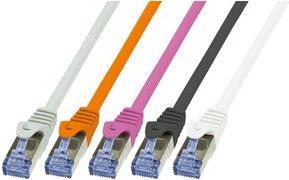 LogiLink Patch Cable Primeline, Cat.7 Cavo grezzo, S/FTP, 1,5 m, schermato nero (PIMF), 4 x 2 AWG 26/7, Occupazione: 1: 1, vena