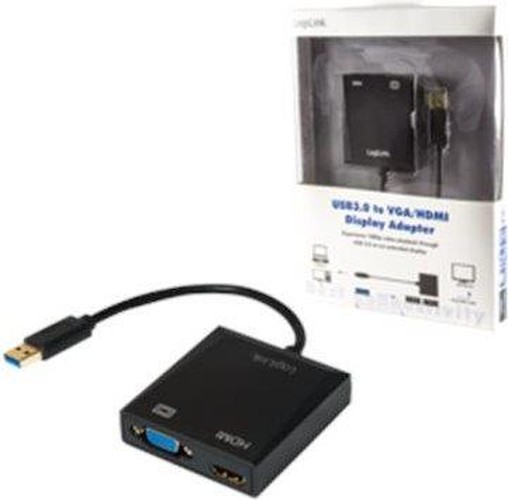 LogiLink UA0234 adattatore grafico USB 1920 x 1080 Pixel Nero (Adapter USB 3.0 Combo VGA / - HDMI - Warranty: 12M)