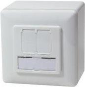 LogiLink CAT5e con montaggio su superficie e ad incasso. RAL9003
