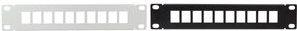 Pannello patch Keystone LogiLink da 2540 cm (10") nero per 10 moduli Keystone per l'installazione in pensili LogiLink - 1 pezzo