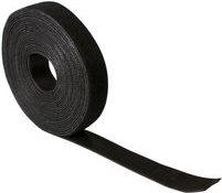 Nastro in velcro LogiLink 20 mm x 10 m nero forte adesione tagliabile su misura riutilizzabile - 1 pezzo (KAB0055)