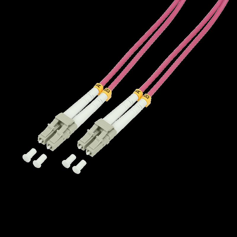 LogILINK - Cavo patch - LC/UPC Multi -MODE (M) a LC/UPC Multi -MODE (M) - 40 M - Fibra - 50/125 Micrometro - OM4 - alogeno -fre
