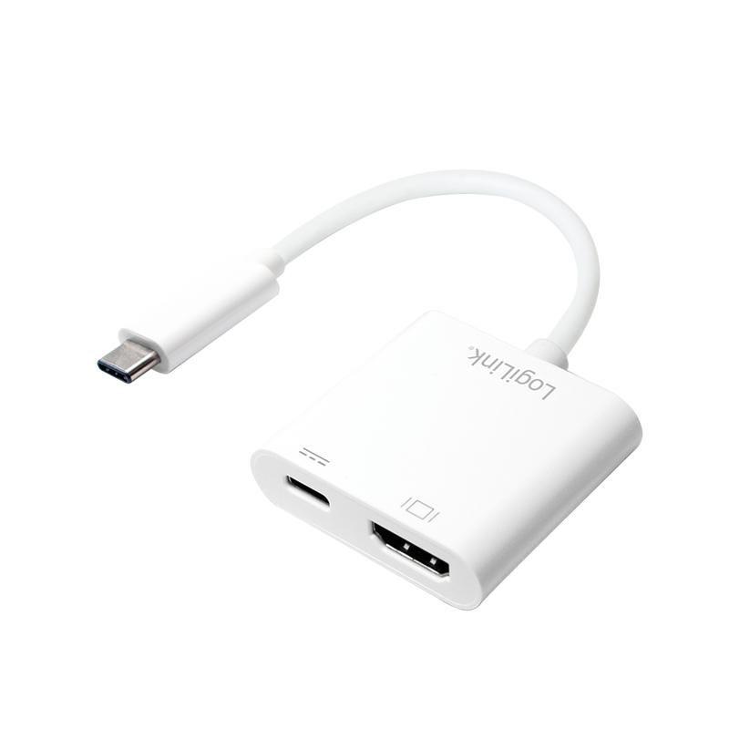 LogILINK USB 3.2 Adattatore Gen1 Type-C C/M HDMI/F+USB/F 4K White 0,14M UA0257