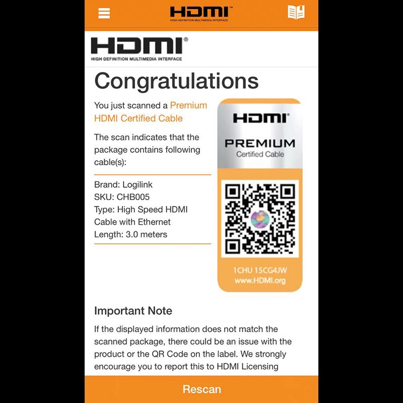 Logilink CHB005 LogILINK - Cavo HDMI 20 Premium per Ultra HD, 3M