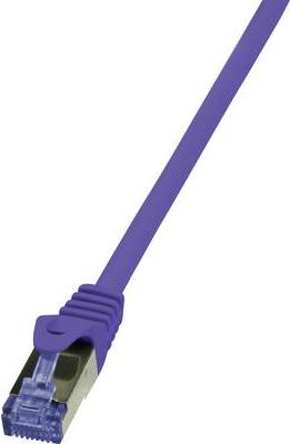 LogiLink Primeline - Cavo patch - RJ -45 (M) a RJ -45 (M) - 1 M - SFTP, PIMF - CAT 6A - Halogen -Gree, a forma, senza gancio -