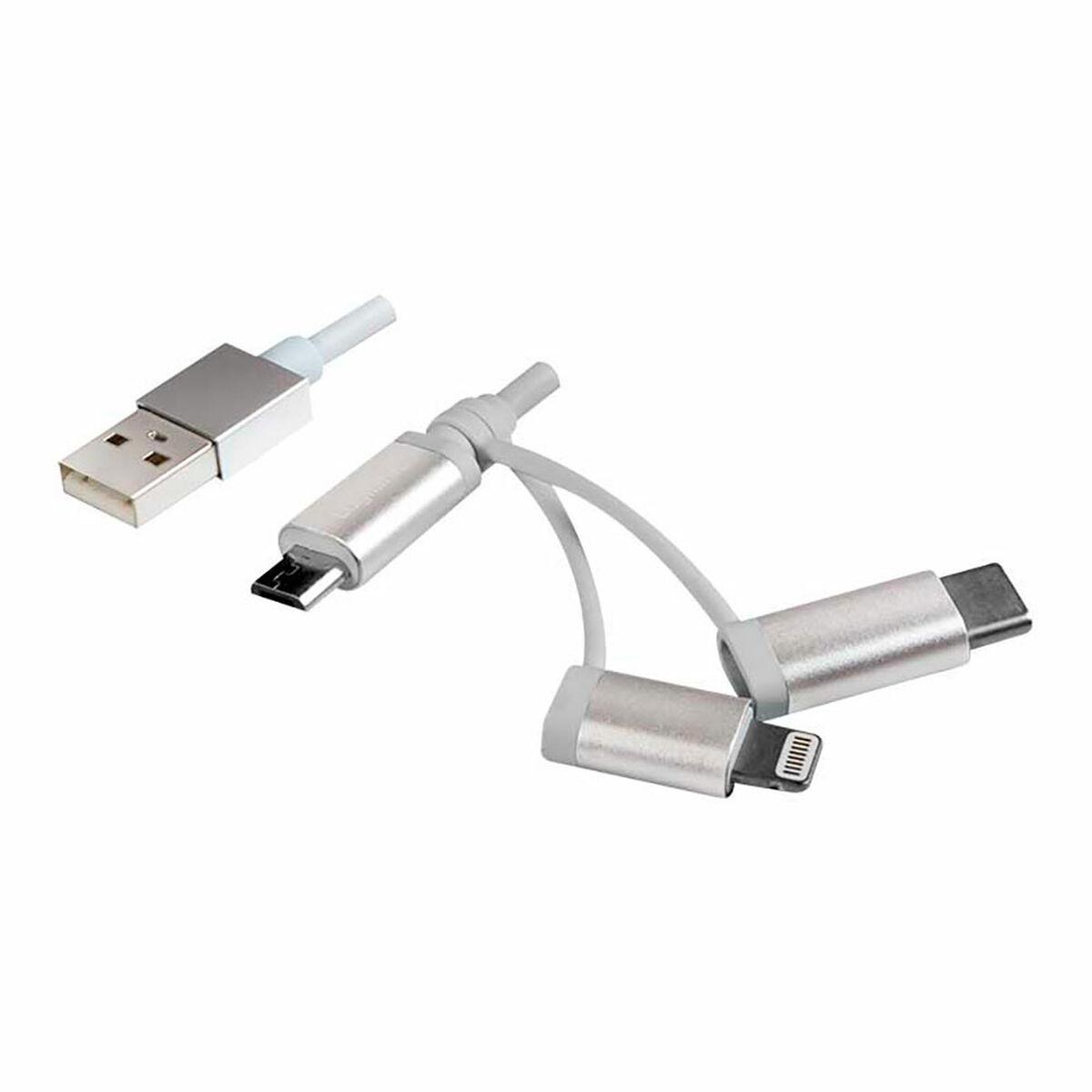 Cavo usb logilink argentato 1 m