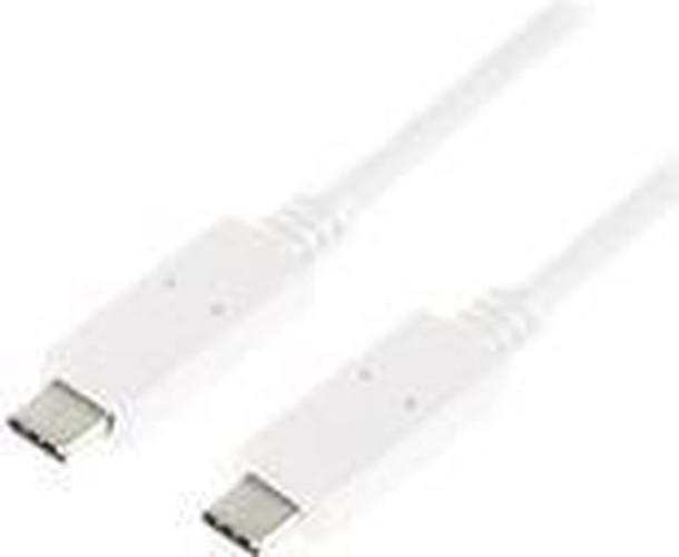 LogiLink USB 3.1 USB Type-C kabel 1m Hvid