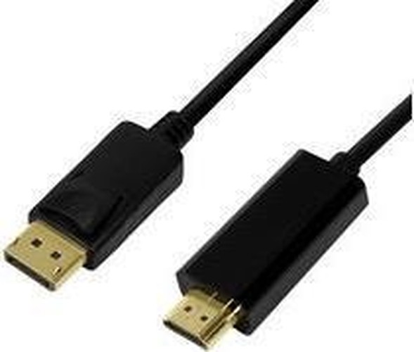 LogiLink CV0129 cavo e adattatore video 5 m DisplayPort HDMI tipo A [Standard] Nero (LogiLink DisplayPort DP 1.2 to HDMI 5m)