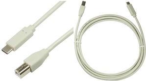 Cavo Logilink USB 2.0, Plug USB-C-USB-B, 2,0 M, plug-USB-USB-B-B GRIGIO, MAX. Tasso di trasferimento: -1 pezzo (CU0161)