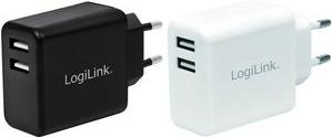 ADATTATORE DI CORRENTE CON 2 PORTE USB 12W BIANCO