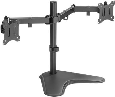 Supporto per monitor doppio 100x100 -8kg 75x75 - 100x100 17-32'' inclinabile/ruota/oscilla
