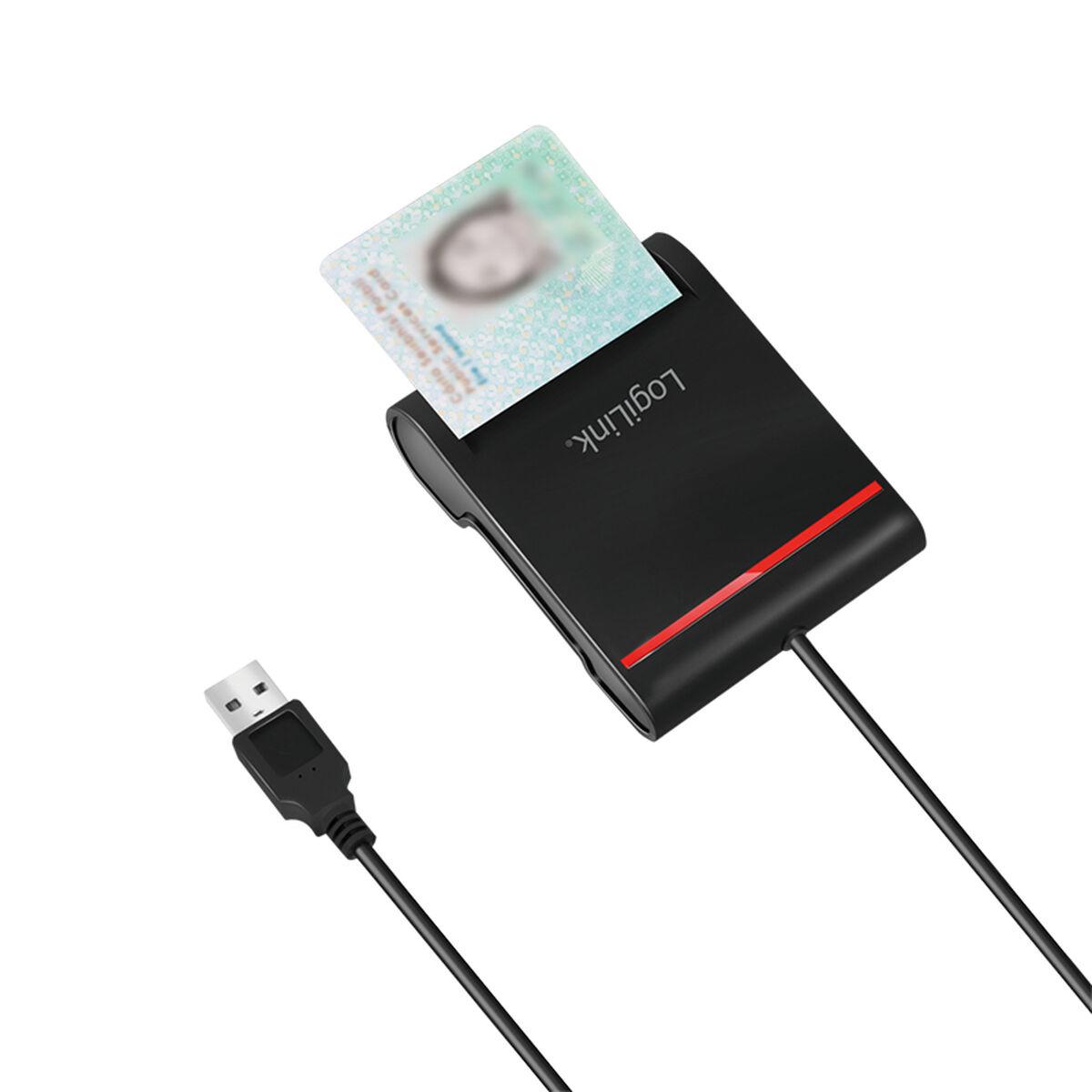 Lettore di carte LogiLink Smart-ID USB 2.0 nero