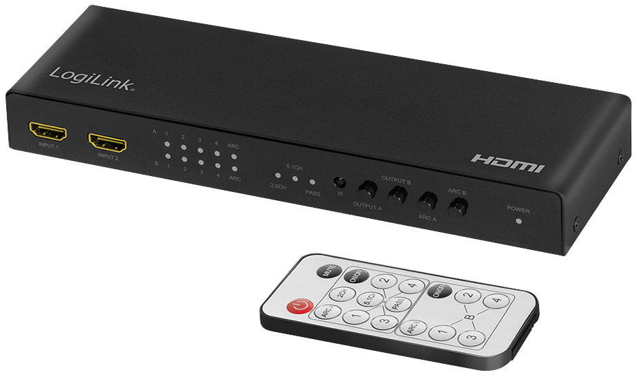 Matrice HDMI 4x2 porte, 4K 60Hz, Scaler, HDR, ARC
