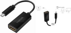 UA0380, 0,15 m, USB Type-C, HDMI, maschio, femmina, dritto