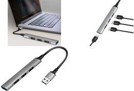 LogiLink Hub USB USB 3.0 4 porte Slim Grigio alluminio (UA0391)