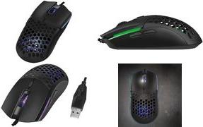 Mouse da gioco ottico logilink, cablato, connessione USB-A nera, 5 tasti standard + rotta a scorrimento, -1 pezzo (ID0208)