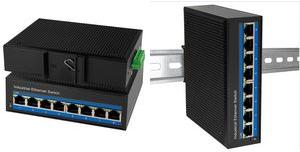 Logilink Switch Ethernet Fast Industrial, 8-Porte, non gestito 10/100Base-TX RJ45, Plug & Play, Black Metal Housing, -1 Piece (