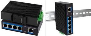 Switch PoE Gigabit Ethernet industriale, 5 porte 10/100/1000 Base-TX RJ45, non gestito, Plug amp Play, b