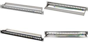 LogiLink Pannello patch Keystone da 4830 cm (19") 24 porte grigio chiaro (RAL7035) 1 U schermato per un massimo di 24 moduli Ke