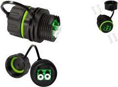 Accoppiamento Logink LWL con cappuccio protettivo, duplex LC, accoppiamento LC-LC-duplex IP68 LC-duplex, per un pezzo in fibra