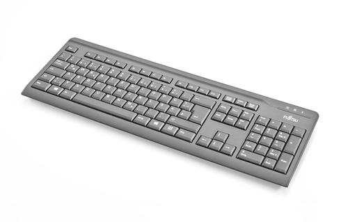Fujitsu KB410 tastiera USB QWERTY Russo Nero