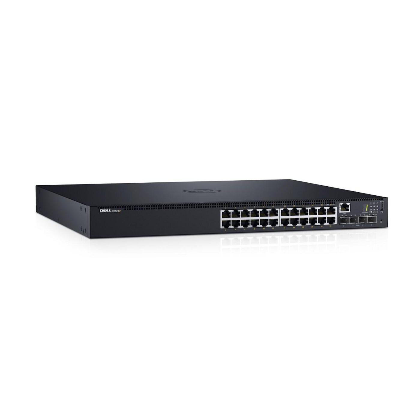 DELL N1524P Gestito L3 Gigabit Ethernet 10/100/1000 Supporto Power over Ethernet PoE 1U Nero (N1524P 24BT-1G 4SFP-10G - UP-STAC