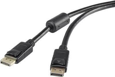 Cavo di connessione di visualizzazione RenkForce [1x Connettore displayPort - 1x Displayport Connector] 1 m nero (RF -3433992)
