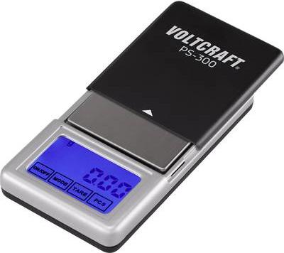 Voltcraft VC-8912595 PS-200 Scale tascabili Wägeriche (max.) 200 g di leggibilità 0,01 g Drive Black, Silver (VC-8912595)