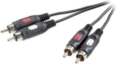 Cavo di connessione audio a ginnastica professionale SPEAREA [Plug Cinch 2x Cinch Plug-2x] 2,50 M nero (SP-7869768)
