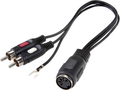 Adattatore Audio Y SpeakA Professional Cinch / Din Connection [1x Din Socket 5Pol. -2x plugs cinole] nero (SP-7869832)