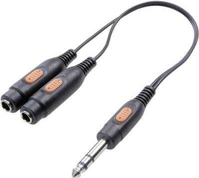 Adattatore Audio Y SpeakA Professional Walk [spina jack 1x 6,35 mm-2x Presa jack 6.35 mm] nero (SP-7869836)
