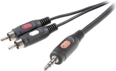 Cavo di connessione audio SpeakA Professional Cinch / Klinke [spina jack plug-1x 2x plug-x 3,5 mm] 1,50 m nero (SP-7869920)