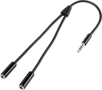 SpeakA Professional SP-7870032 Cavo di connessione audio [spina spina 1x 3,5 mm-2x Presa 3,5 mm] 20,00 cm rivestimento super mo