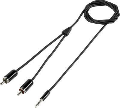 SpeakA Professional SP-7870484 Cinch / Klinke Audio Connection Cavo [2x Plug-1x Plug-1x Plug 3,5 mm] 1,50 m rivestimento super