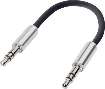 SpeakA Professional SP-7870496 Cavo di connessione audio [plug 1x jack da 3,5 mm-1x spina 3,5 mm] 10,00 cm rivestimento super m