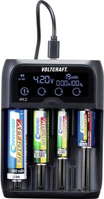 Voltcraft IPC-2 NIMH, NICD, Liion, Lifepo Mini (AAAA), Micro (AAA), Mignon (AA), Baby (C), Sub-C, A, 10440, 14500, 16340, 17355