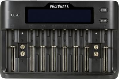 Voltcraft CC-8 Caricatore a cellule rotonde Liion, Lifepo, NIMH, NICD A, Mignon (AA), Micro (AAA), Mini (AAAA), Baby (C), Sub-C