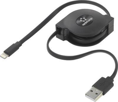Cavo di collegamento Renkforce USB 2.0 1x Spina USB 2.0 A - 1x Spina Apple Lightning 080 m Nero (RF-4352330)