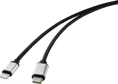 Cavo di collegamento USB per telefono cellulare Renkforce 1x Spina USB-C - 1x Spina Apple Lightning 200 m nero (RF-4353448)