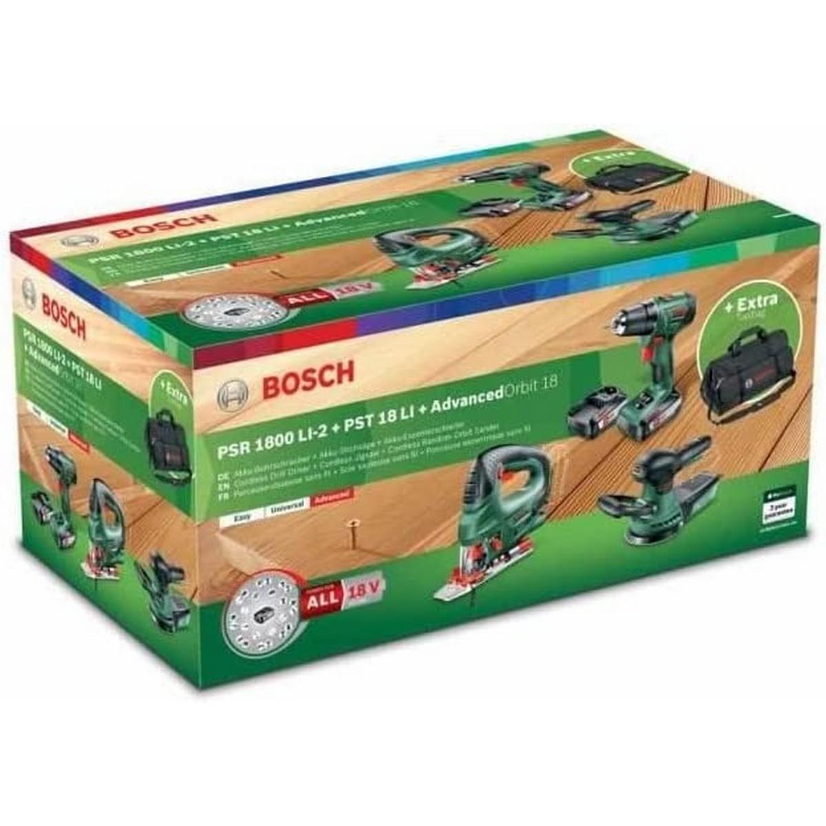 Set di utensili Bosch PSR1800 Li 2 + PST18 Li 18V