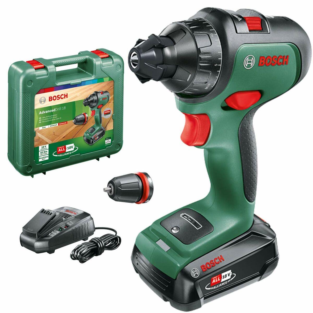 Bosch AdvancedDrill 18 1350 Giri/min Senza chiave 1 kg Nero, Verde