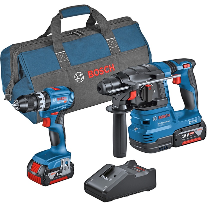 Set combinato trapano a percussione a batteria GSB 18V-45