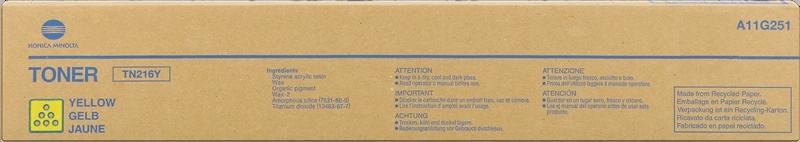 Cartuccia del toner giallo Konica Minolta TN216 - TN216Y/A11G251