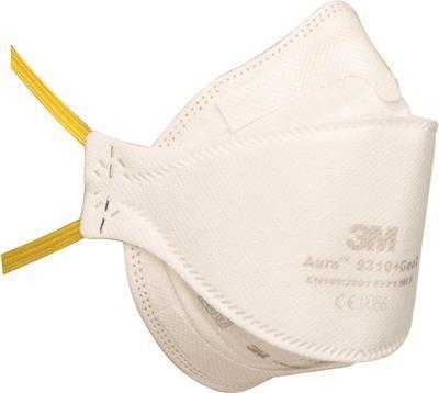 Respiratori a conchiglia con valvola 3M Aura? bianca FFP2 - Conf. 10 pezzi - 9322+Gen3
