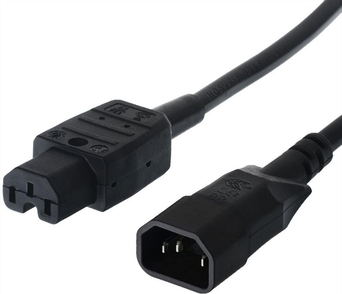 Bachmann - Cavo di estensione di fornitura di tensione - IEC 60320 C14 a IEC 60320 C13 - 250 V - 10 A - 1,5 m - Nero