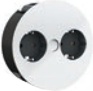 Twist, 2 m, interno, metallo, plastica, bianca, 1 outlet CA, 42,5 mm